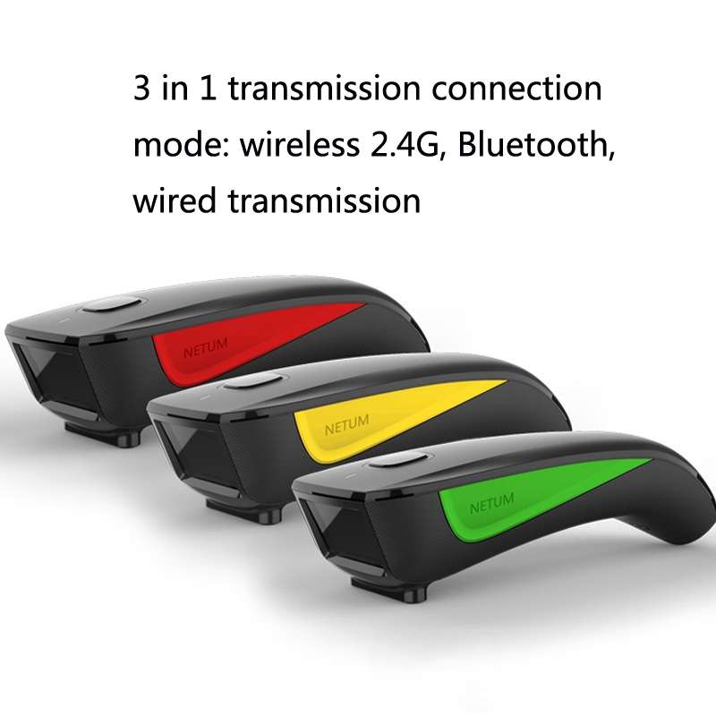 NETUM C750 Wireless Bluetooth Scanner Portable Barcode Warehouse Express Barcode Scanner, Model: C74