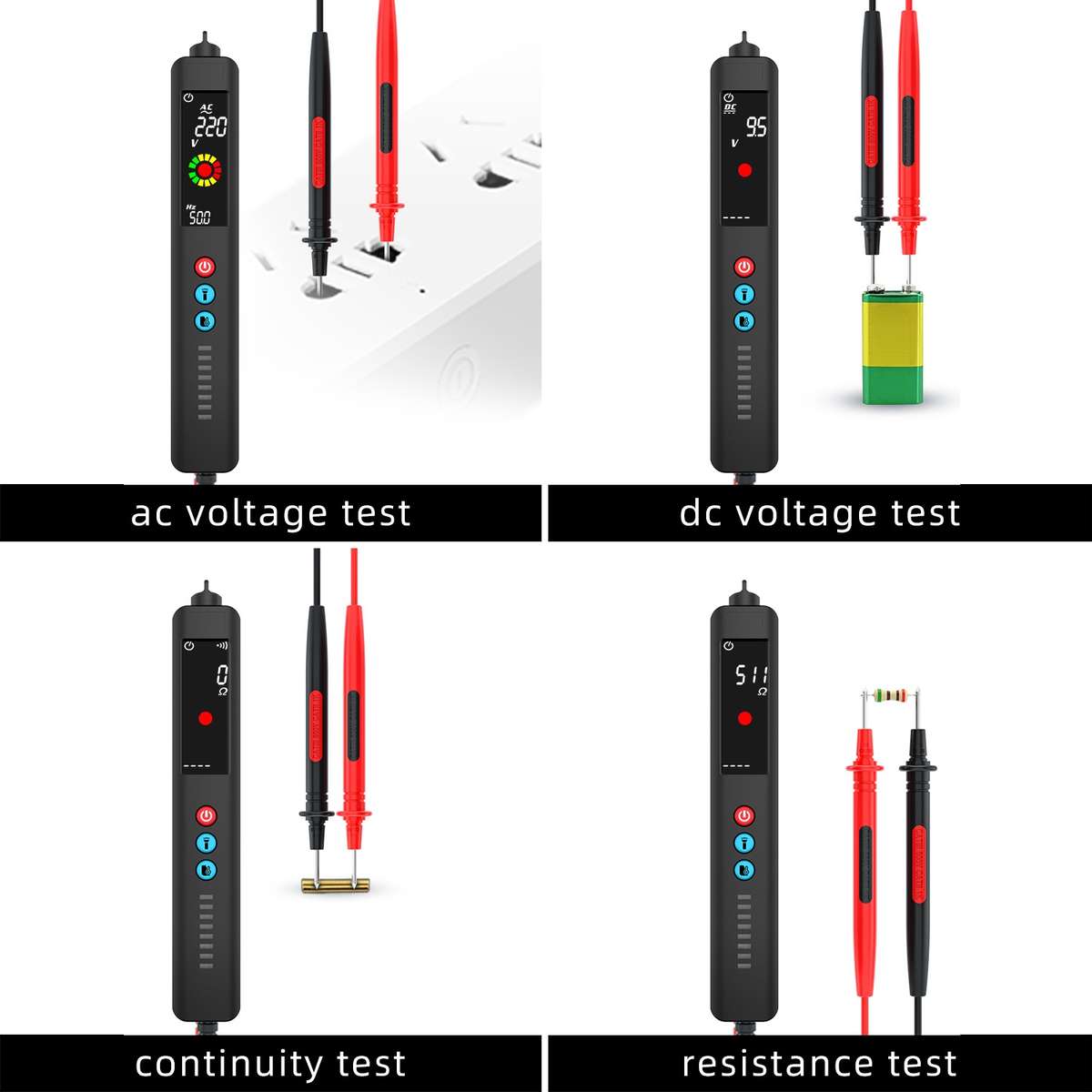BSIDE X2 Three-Mode Smart Multimeter Electric Pen Infrared Thermometer with Flashlight Lighting