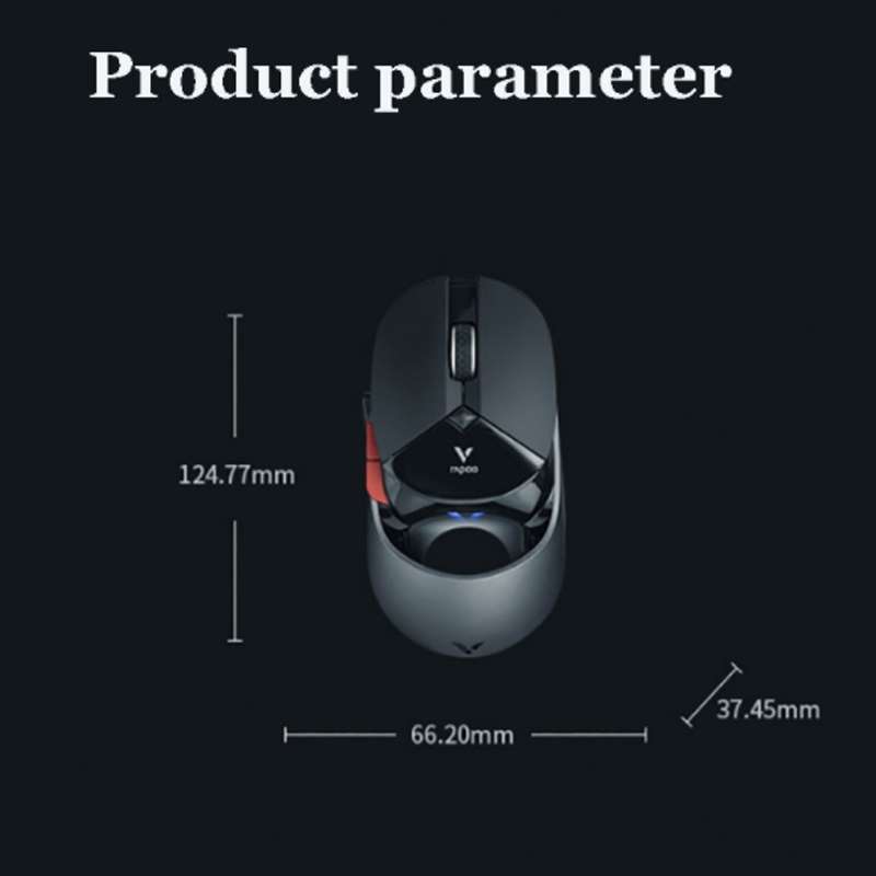 Rapoo VT960 1600 DPI 7 Keys Dual Mode Macro Programmable Symphony RGB Backlit Wireless Gaming Mouse(