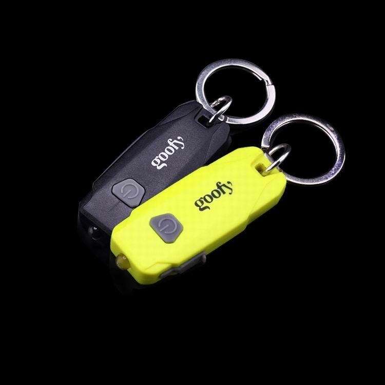 GOOFY Mini USB Rechargeable LED Flashlight Portable Keychain(Green)