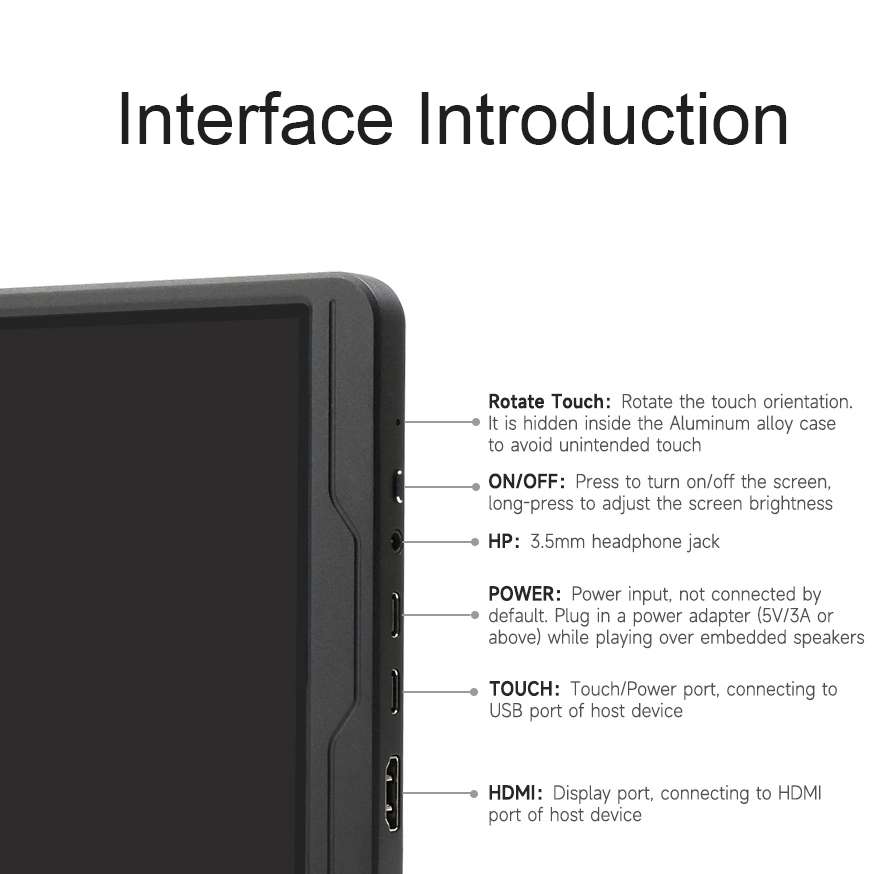 Waveshare 8 Inch 2K IPS 1536×2048 Optical Bonding Toughened Glass Panel Touch Display, Plug:US Plug