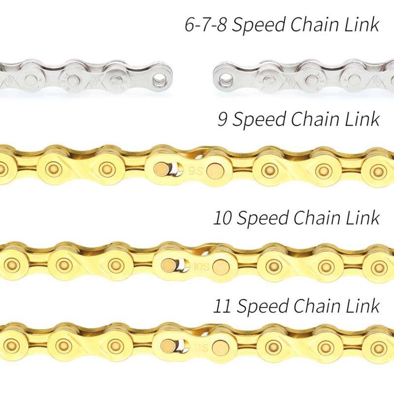 3 Pairs 10 Speed (Colorful) ZH405 Mountain Road Bicycle Chain Magic Buckle Chain Quick Release Buc