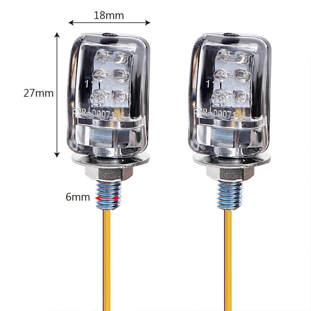 2pcs Motorcycle LED Turn Lamp Universal Modified Small Turn Light, Colour: Black Shell