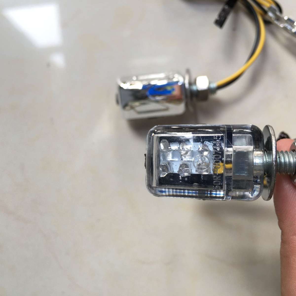 2pcs Motorcycle LED Turn Lamp Universal Modified Small Turn Light, Colour: Black Shell