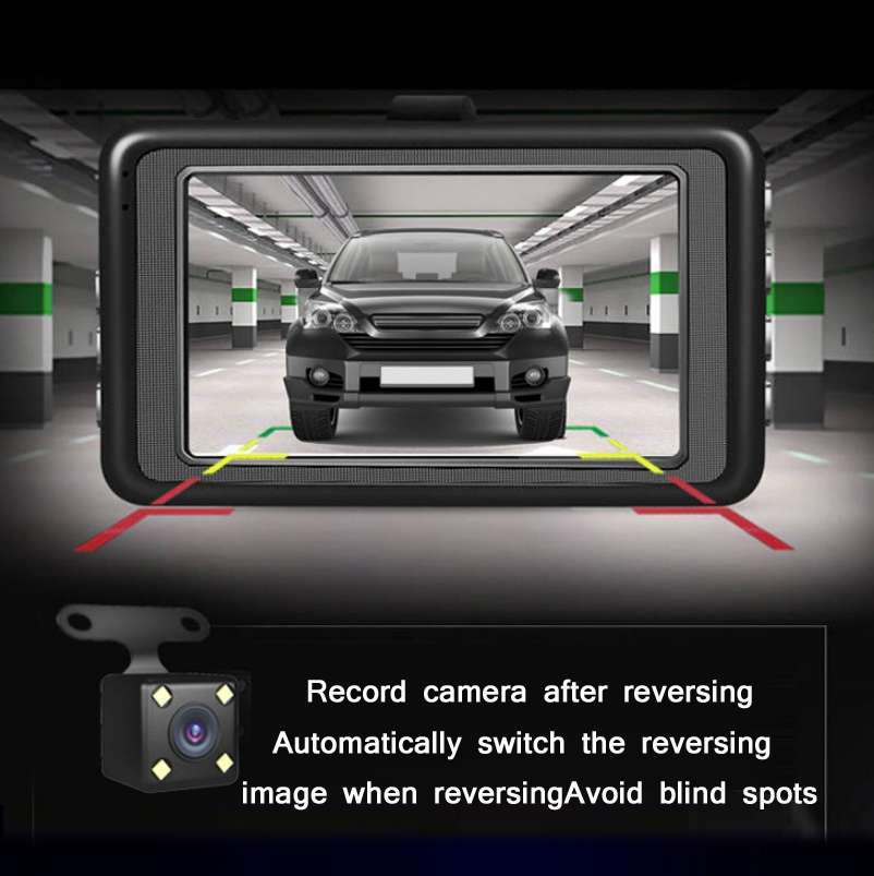 3.0 Inch HD 1080P Wide-Angle Driving Recorder With Reversing Image Specification Normal Defini...