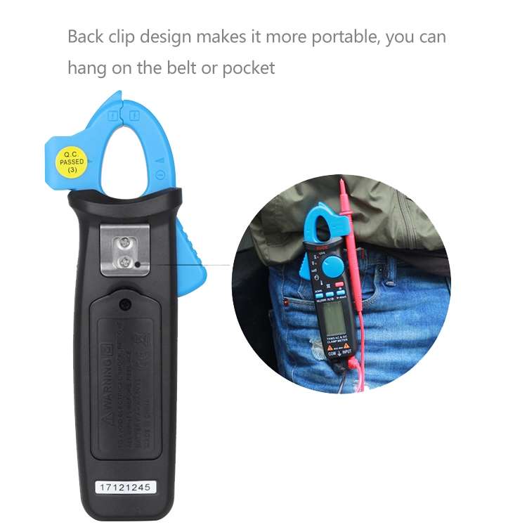 BSIDE ACM91 Digital Clamp Meter AC/DC Current 1mA True RMS Auto Range Capacitor Tester Multimeter(B