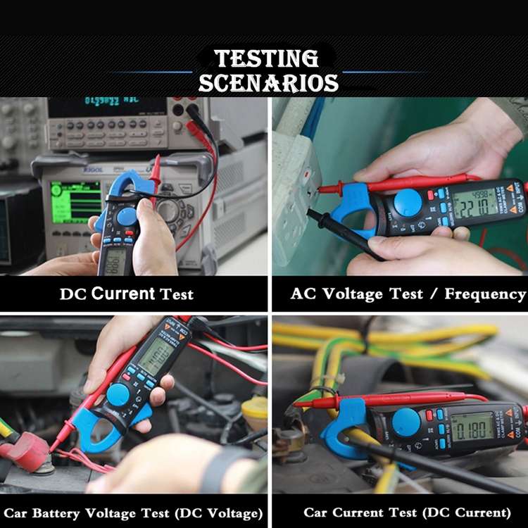 BSIDE ACM91 Digital Clamp Meter AC/DC Current 1mA True RMS Auto Range Capacitor Tester Multimeter(B