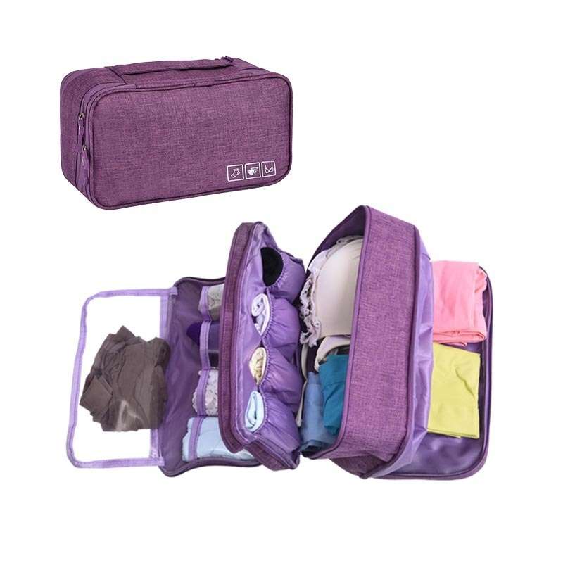 Travel Waterproof Storage Bag Underwear Storage Finishing Bag(Gray)