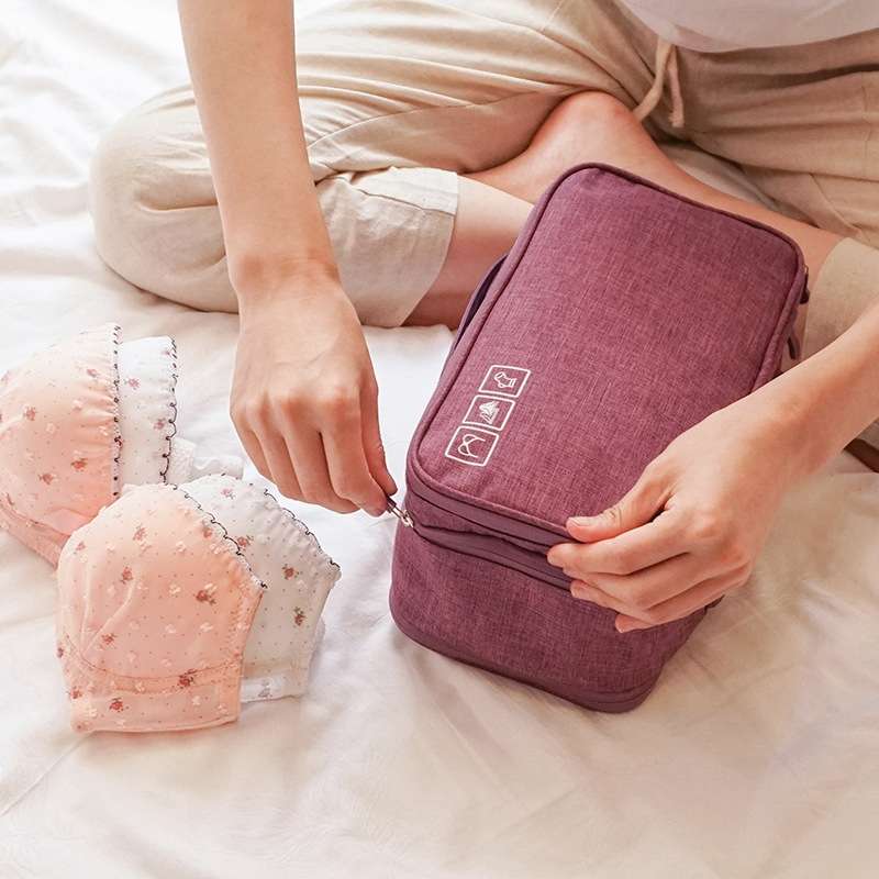 Travel Waterproof Storage Bag Underwear Storage Finishing Bag(Gray)