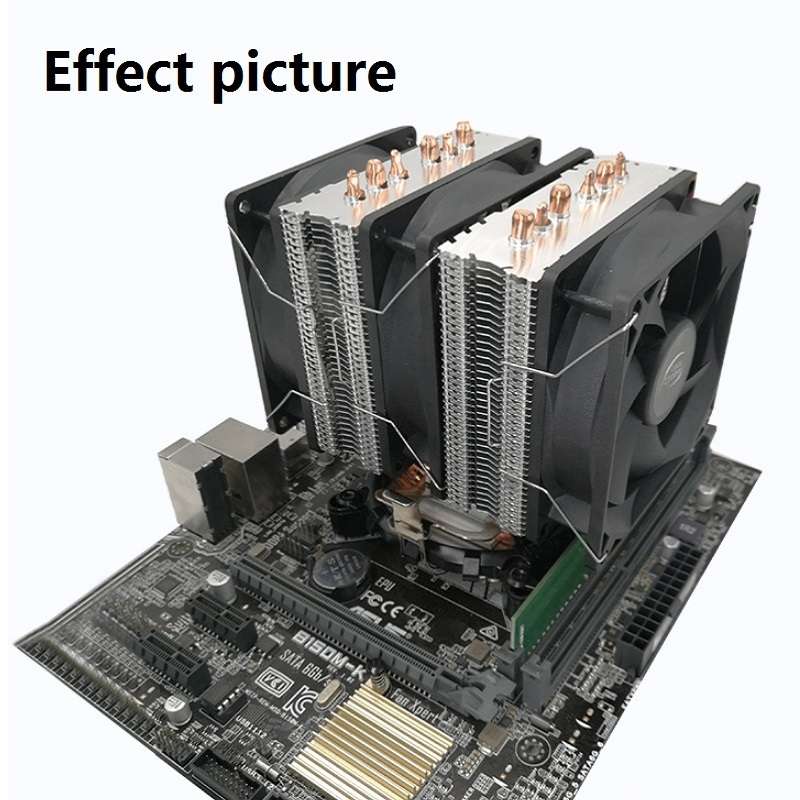 COOL STORM CT-4U-9cm Heat Pipe Dual-Tower CPU Radiat ... Color Light 3-wire Double Fan Outer Light