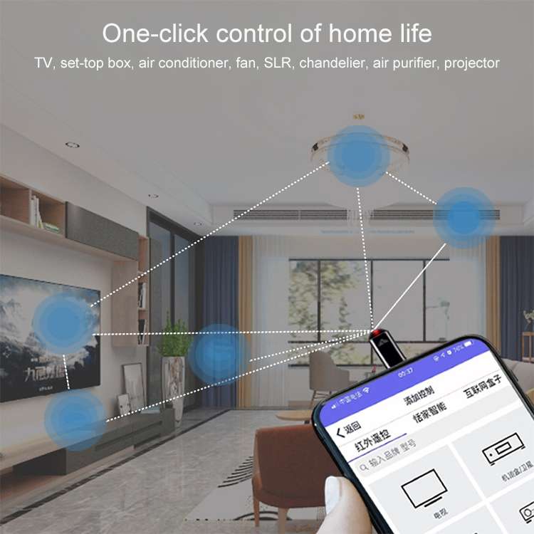 R09 Mobile Phone Intelligent Remote Control Infrared Mobile Phone Remote Control, Interface: 8 Pin (