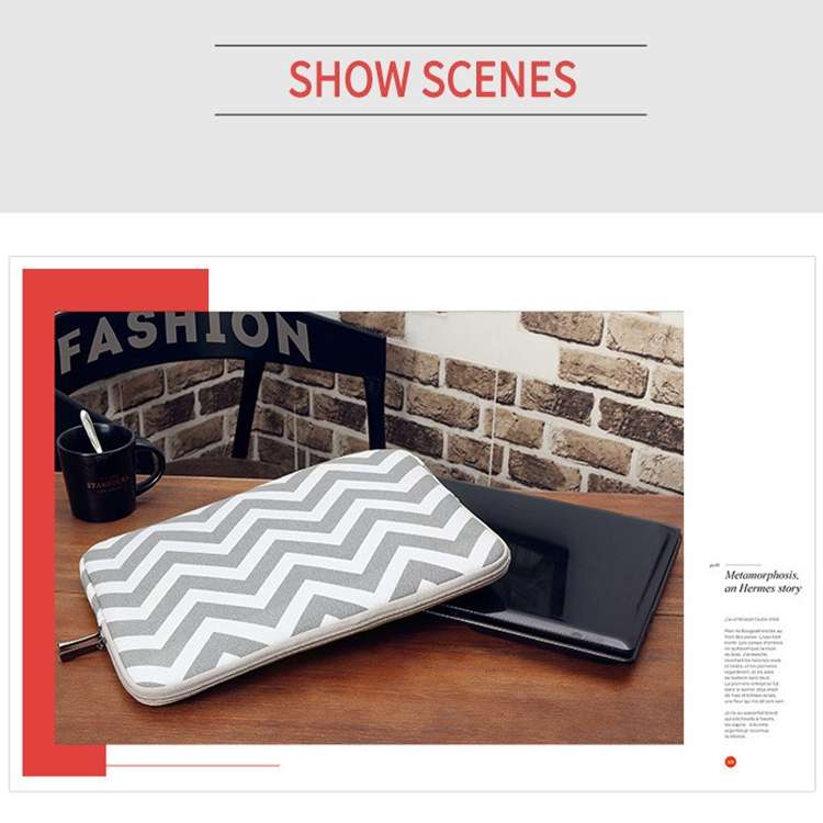 LiSEN LS-525 Wavy Pattern Notebook Liner Bag, Size: 10 inches(Gray)