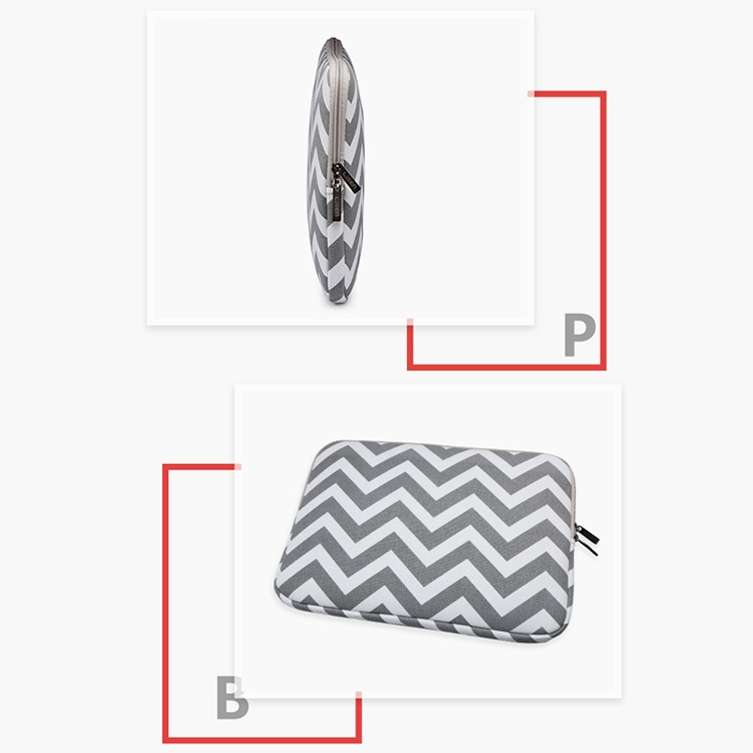 LiSEN LS-525 Wavy Pattern Notebook Liner Bag, Size: 12 inches(Black)