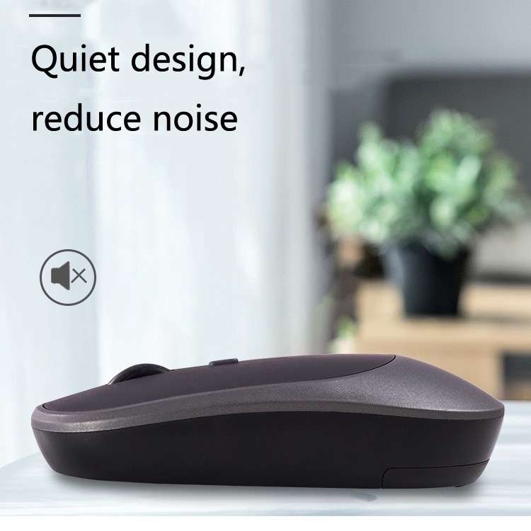 M030 4 Keys 1600DPI Laptop Office Mute Mouse, Style: Wireless (Gray)