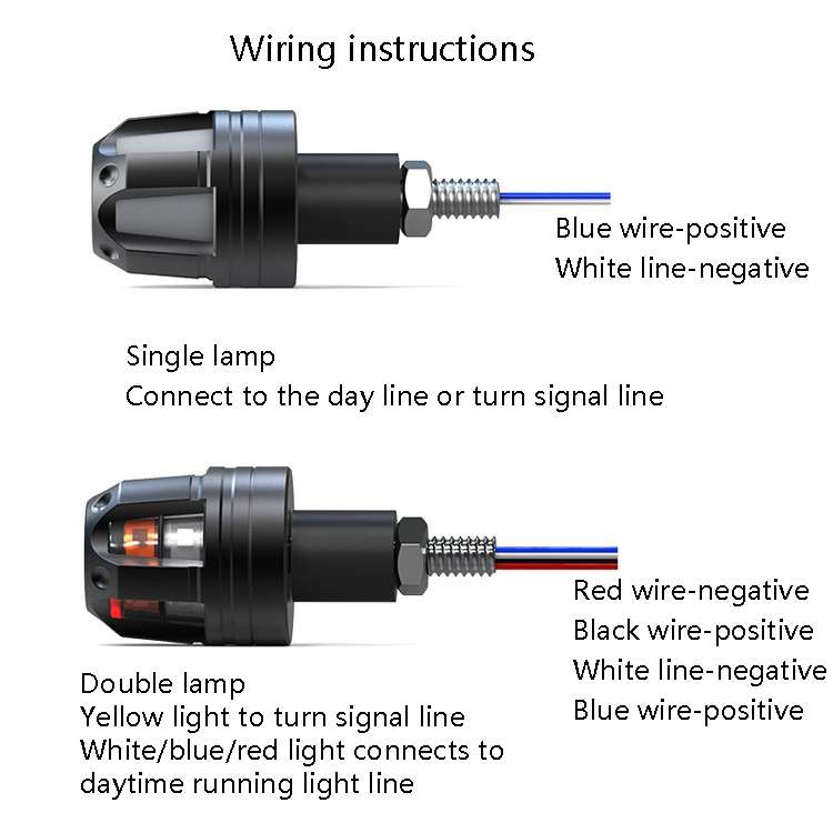 Motorcycle Universal Modified LED Hand Blocks Light(Double Lamp Red)