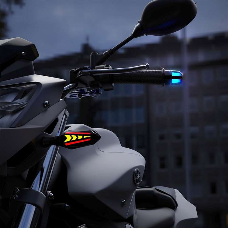 Motorcycle Universal Modified LED Hand Blocks Light(Double Lamp Red)
