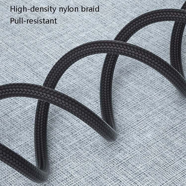 4 PCS 2.4A USB-C / Type-C to USB Braided Fast Charging Sync Data Cable, Length: 1m (Black)