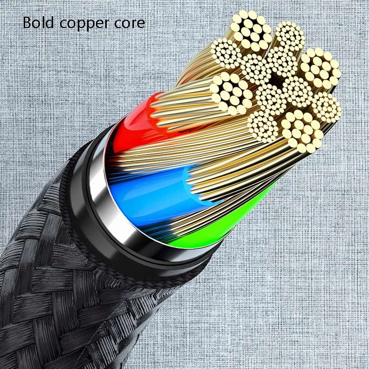 4 PCS 2.4A USB-C / Type-C to USB Braided Fast Charging Sync Data Cable, Length: 2m (Black)