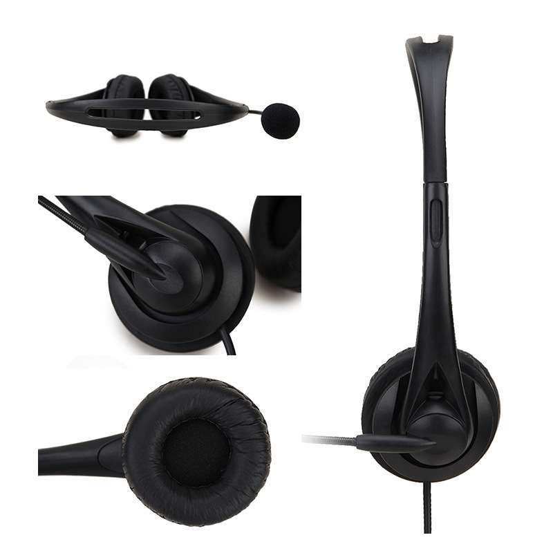 SOYTO SY490 Teaching Office Network Class Student Education Computer Headset, Style: Double Ear Bl