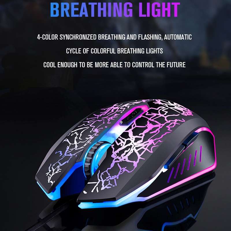 LD-126 4 in 1 Luminous Keyboard + Mouse + Earphone + Mouse Pad Set