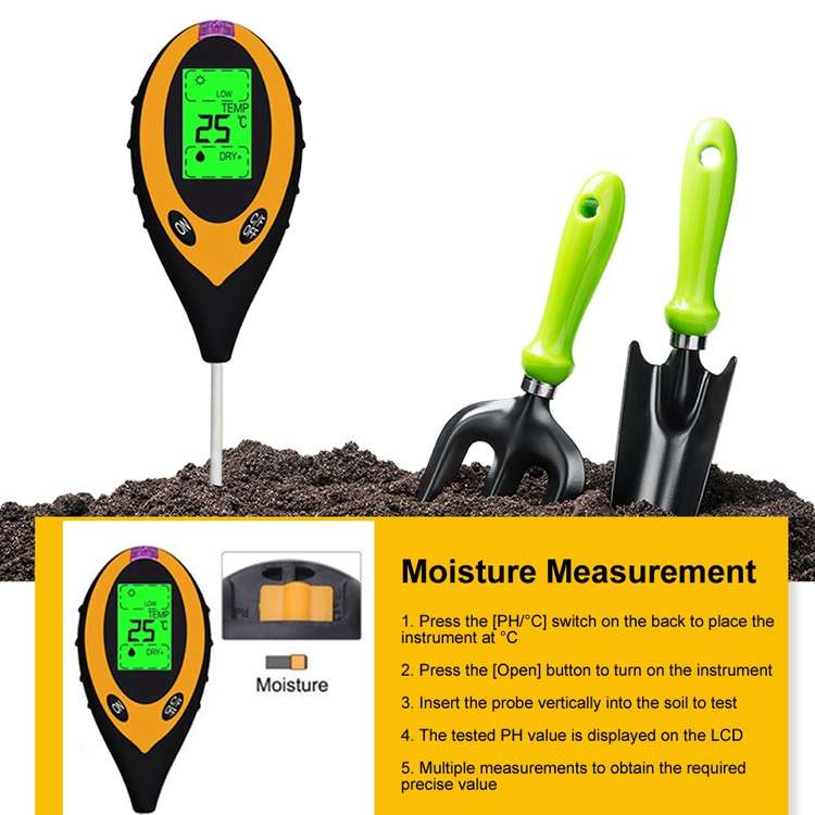 4 In 1 Soil Detector Electronic Soil PH Tester(Single Machine)