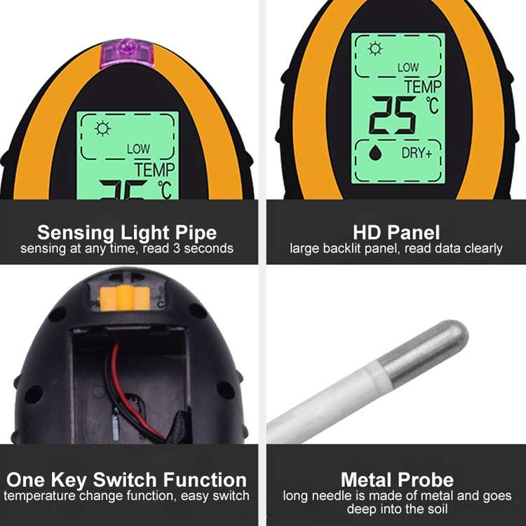 4 In 1 Soil Detector Electronic Soil PH Tester(Single Machine)