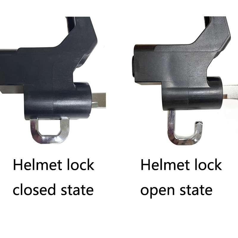 3 Sets Motorcycle Helmet Fixed Lock Hook(Black)