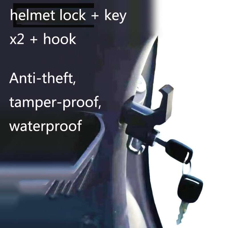 3 Sets Motorcycle Helmet Fixed Lock Hook(Black)