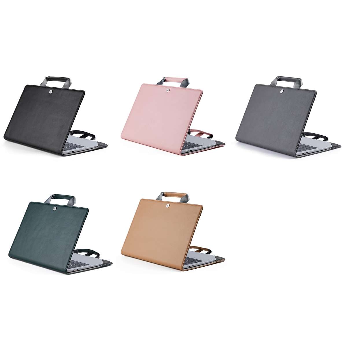 Book Style Laptop Protective Case Handbag For Macbook 15 inch(Camel)