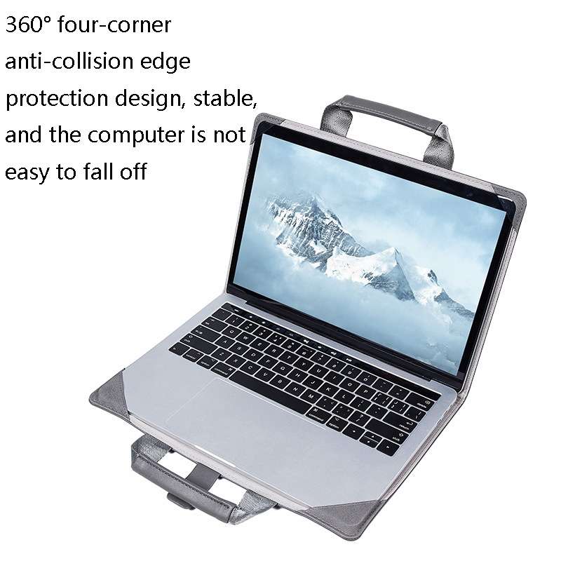Book Style Laptop Protective Case Handbag For Macbook 15 inch(Camel)