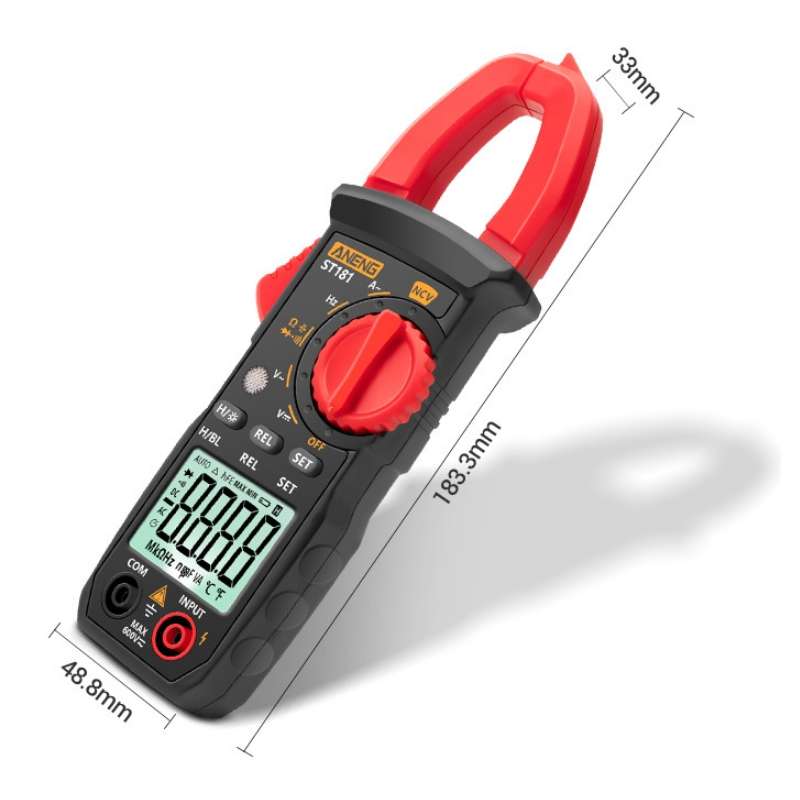 ANENG Intelligent Digital Backlit Clamp-On High-Precision Multimeter, Specification: ST182 with Temp