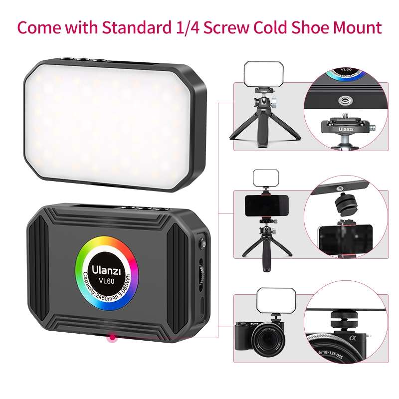 Ulanzi VL60 RGB Light Magnetic Mini Photography Live Fill Light