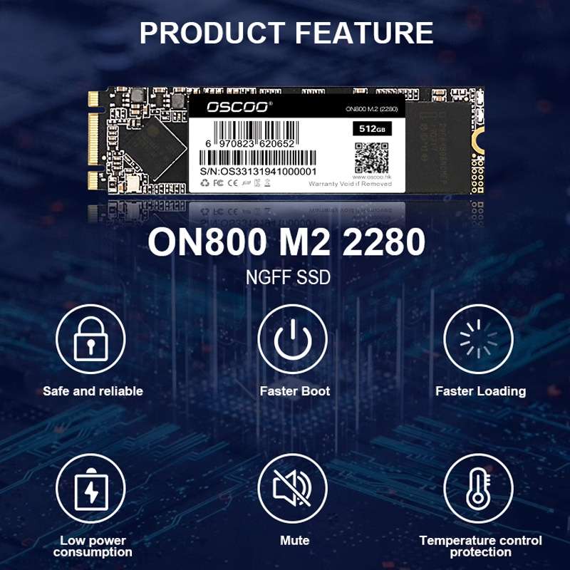 OSCOO ON800 M2 2280 Laptop Desktop Solid State Drive, Capacity: 256GB