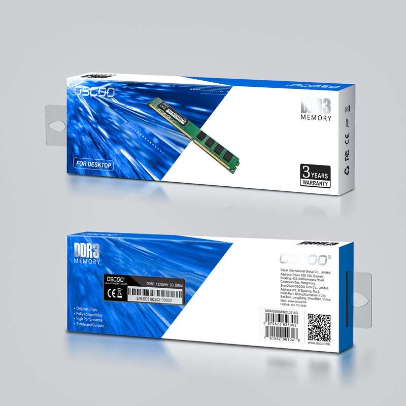 OSCOO DDR3 MEMORY Computer Memory, Memory Capacity: 4GB