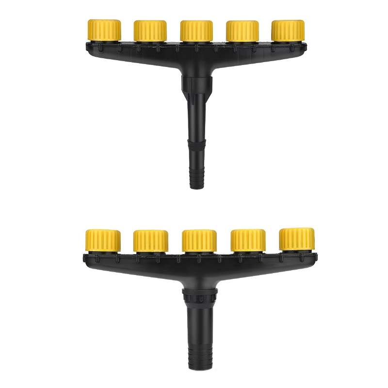 DKSSQ Gardening Watering Sprinkler Nozzle, Specification: 5 Head With 1 inch/1.2 inch Interface