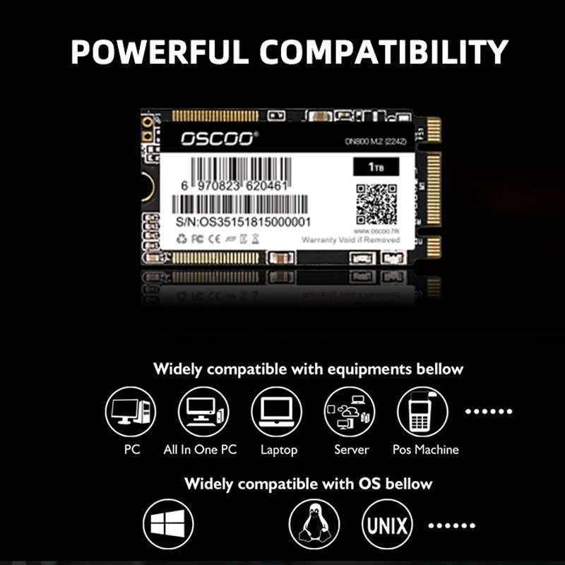 OSCOO ON800 M.2 2242 Computer SSD Solid State Drive, Capacity: 128GB