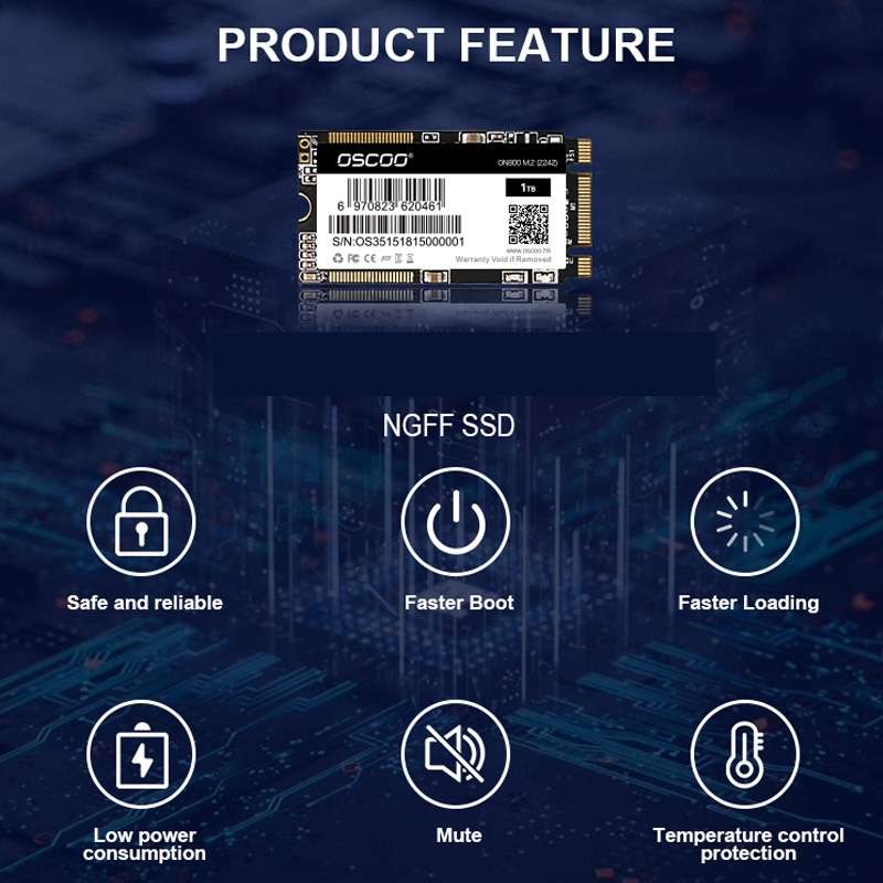 OSCOO ON800 M.2 2242 Computer SSD Solid State Drive, Capacity: 128GB