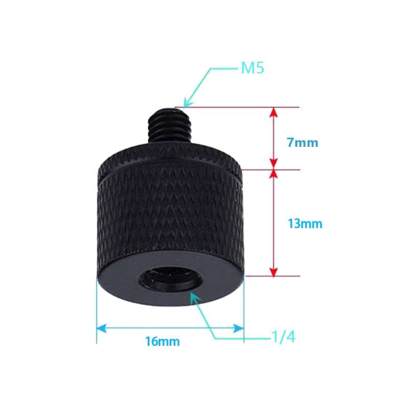 4 PCS Screw Adapter A19 1/4 Female to M5 Male Screw