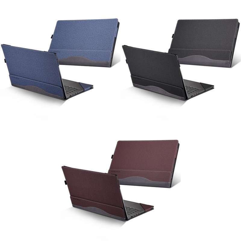 Laptop PU Leather Protective Case For Lenovo Yoga 530-14(Wine Red)