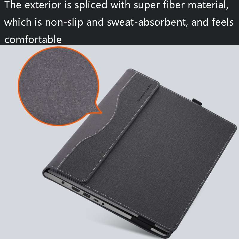 Laptop PU Leather Protective Case For Lenovo Yoga 530-14(Wine Red)