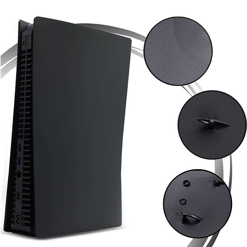 Game Accessories Host CD-ROM Version Replacement Shell Protective Shell For PS5(Midnight Black)