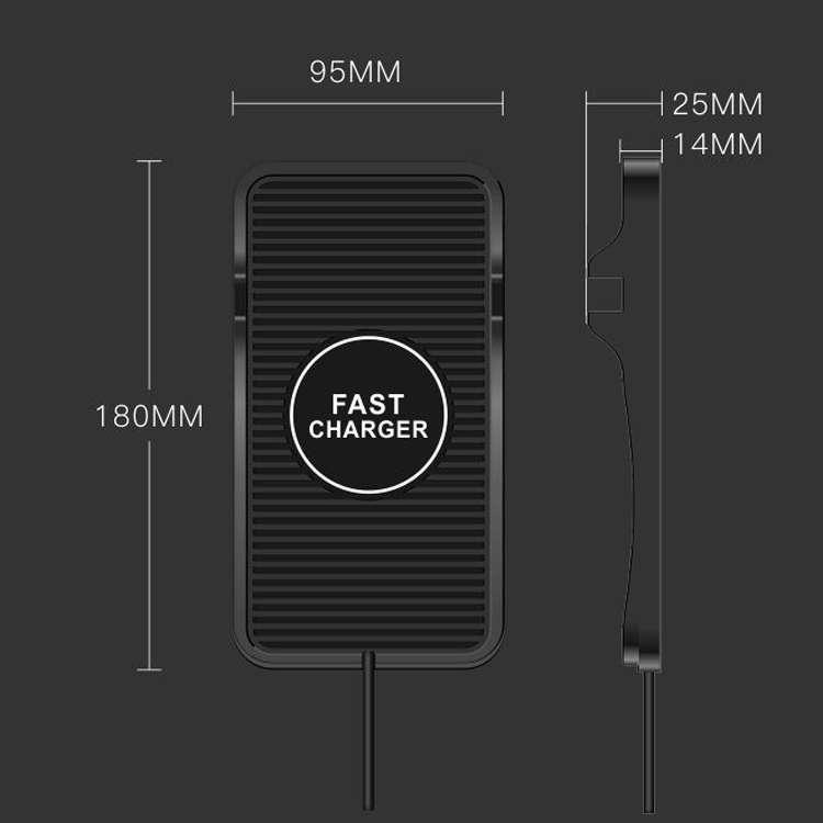 C7 Car Navigation 2 In 1 Multi-Function Non-Slip Pad USB Wireless Charger(Black)