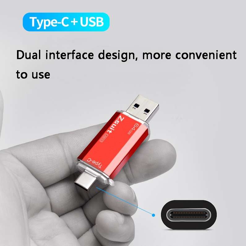 Zsuit Zstpc3 2 in 1 Type-C Interface Metal Phone U Disk, Randon Color Delivery 32GB(USB2.0)