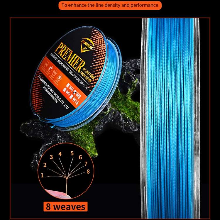 PROBEROS 8 Edited 100M Majestic Horse Fish Line, Line number: 7.0 / 80LB(Blue)
