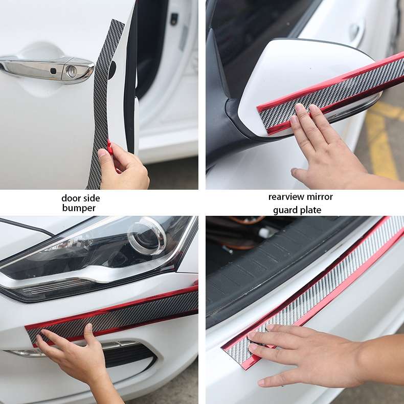 1m Car Bumper Anti-Collision Strip, Color: Two-color Gold 7cm