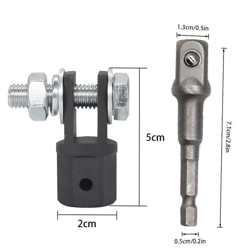 TO-OL007 Car Scissors Jack Adapter + Steel Ball Post(Black)