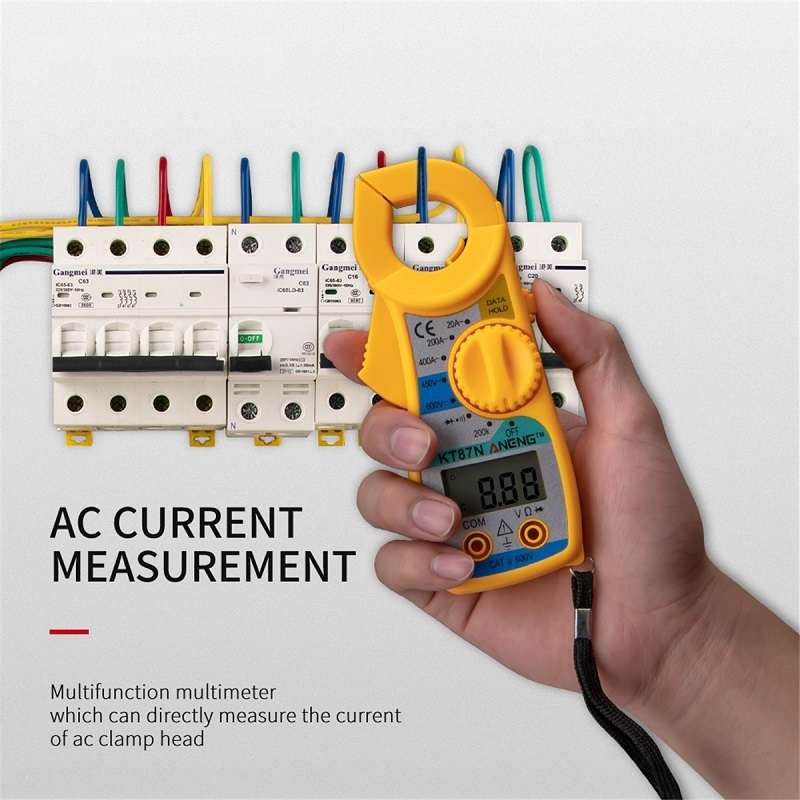 ANENG KT-87N Clamp Voltage And Current Measuring Multimeter(Yellow)