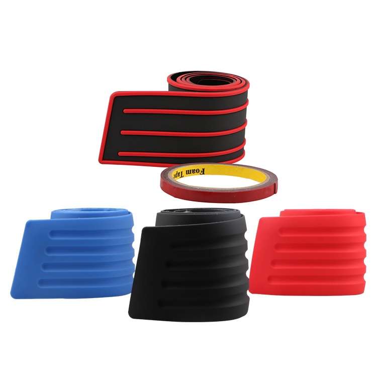 Car Tail Box Threshold Anti-Collision Strip, Color: Black Red 8x90cm