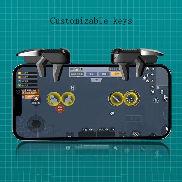 S07 Mechanical Metal Button Six-finger Linkage Gamepad(Blue)