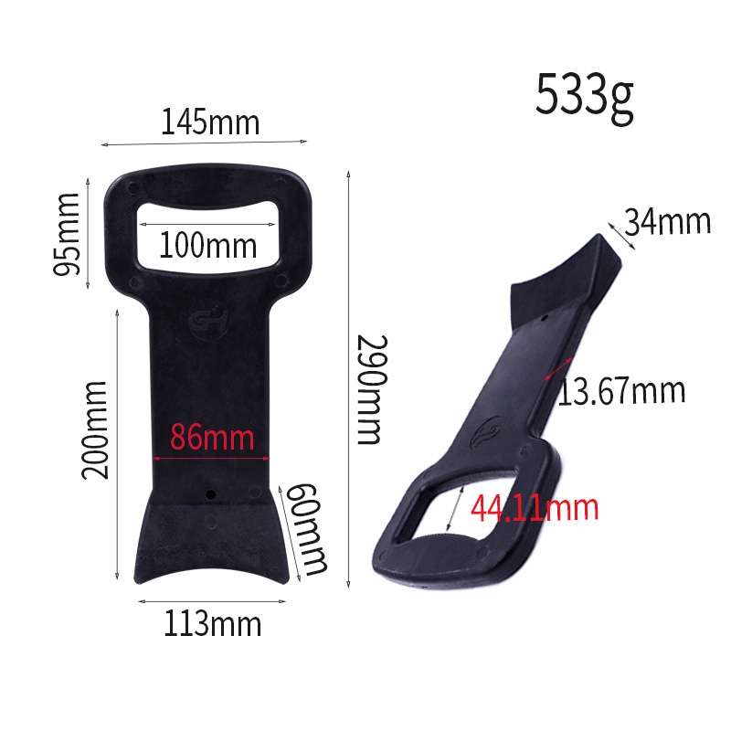 2pcs Flat Tire Labor-Saving Beading Rod(Black)